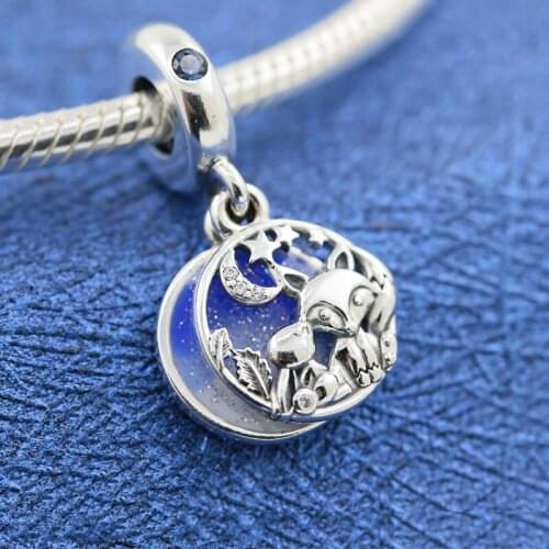 Authentic 925 Sterling Silver Charm New Fox And Rabbit Creative Pendant Fit Pandora Women Bracelet & Necklace Diy Jewelry