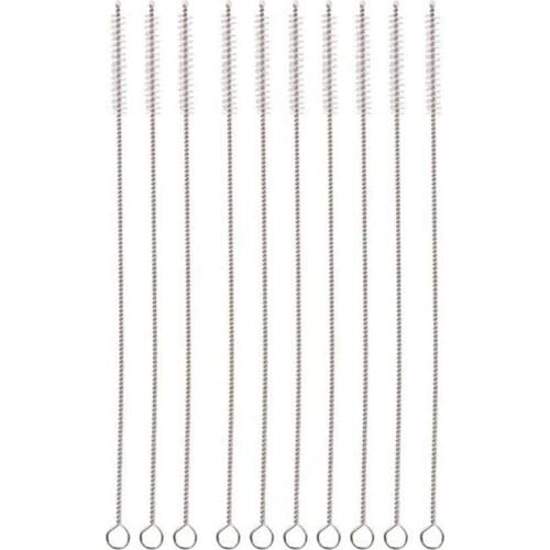 Drink Straw Cleaning Brush, Nylon Bottle Brush Tube Brush Pipe Cleaning Brushes, Set of 10