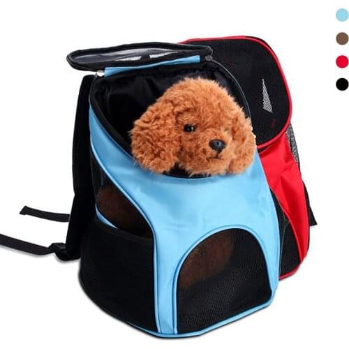 Pet Carrier Backpack Foldable Dog Cat Outdoor Travel Carrier Packbag Portable Zipper Mesh Pet Backpack Pet Out Bag Cat Backpack