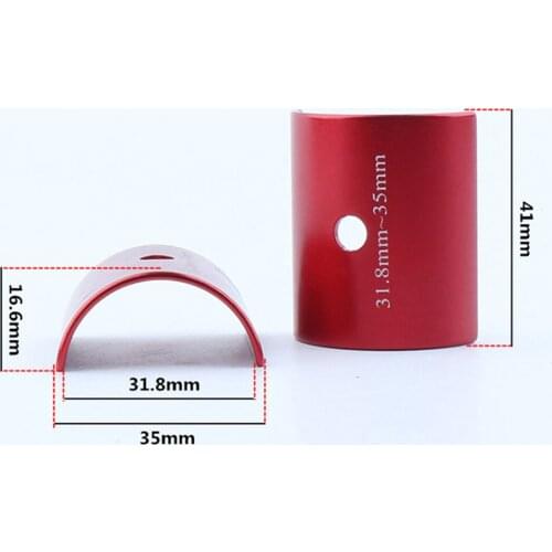 31.8mm to 35mm Handlebar Stem Reducer Bar Bore Tube Aluminum Alloy Red