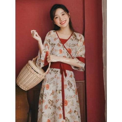 2021 japanese traditional yukata kimono with obi vintage women evening dress geisha kimono vintage women stage show costume cosp