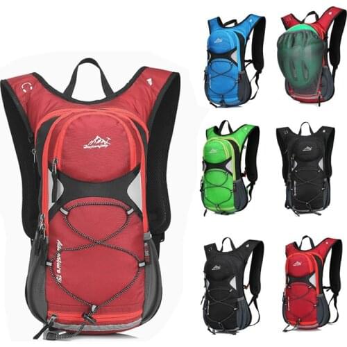 Ultralight 15L Waterproof Riding Bag Fashion Camping Backpack for Hiking Cycling Reflective Strip Helmet Net Pocket Rucksack
