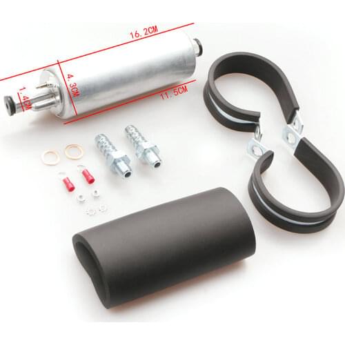 255 LPH Inline External High Pressure Fuel Pump with Kit for Walbro GSL392 Fuel Line Pump Universal Auto Accessories