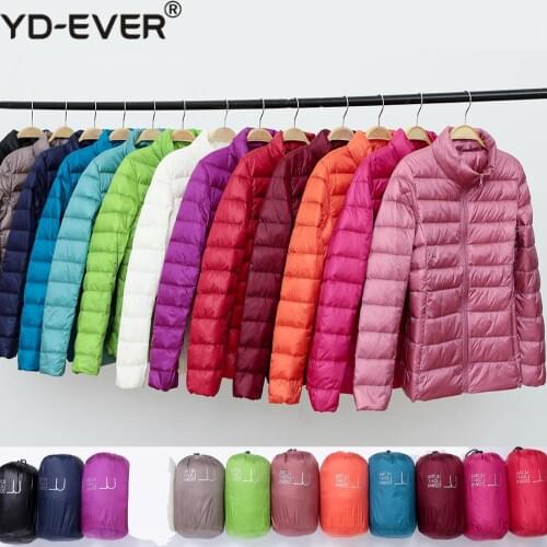 Women Winter Jacket 2020 New Ultra Light Duck Down Parkas Slim Female Puffer Jacket Portable Windproof Down Coat Chaqueta Mujer
