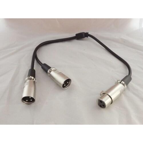 10pcs 50cm Premium XLR Female Jack To 2 Dual XLR Male Plug Mic Audio Cable Adapter