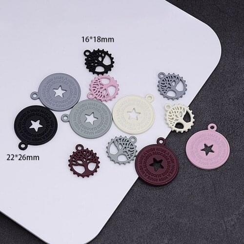 10pcs/Lot Paint Lucky Coin Tree Diy Handmade Oil Enamel Charms Design for Jewelry Making Earring Bracelet or Necklace