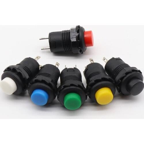 30pcs 12mm Lock Latching OFF- ON Push Button Switch maintained fixed pushbutton switches