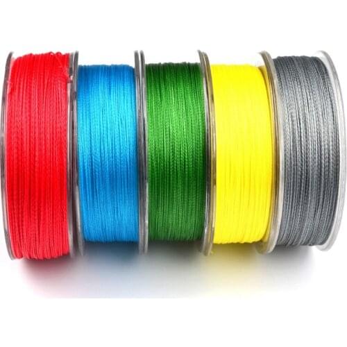 4 Strands 6-100LB 0.4-10.0 PE Material Multicolor Super Strong Braided Wire Fishing Line Carp Fishing For Fish Rope Cord 100M