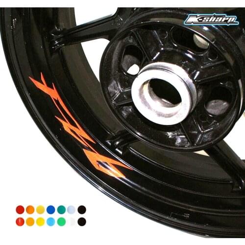8 X custon inner rim decals wheel reflective sign Stickers stripes FIT YAMAHA FZ6