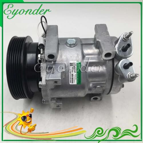AC A/C Aircon Compressor Cooling Pump Sanden 7V16 PV6 for Renault THALIA I LB0 DUSTER 1.5 dCi 1.6 16V HSAT 8200802609 8200866440