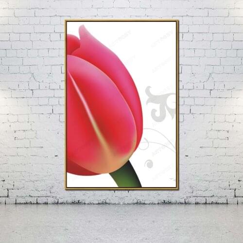Artcozy Oil Canvas Painting girly red flowers For Home Decoration Wall Art
