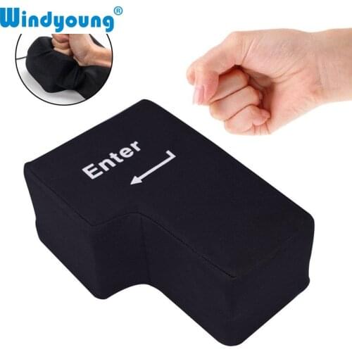 USB Big Enter Key Large Enter Key Decompression Computer Any Vent Button Desktop Pillow For Programmer Stress Relief USB Gadget