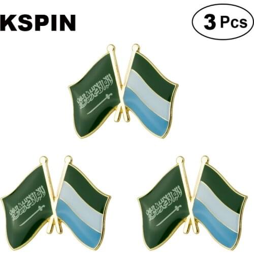 Saudi Arabia & Sierra Leone Frendship Lapel Pin Brooches Pins Flag badge Brooch Badges
