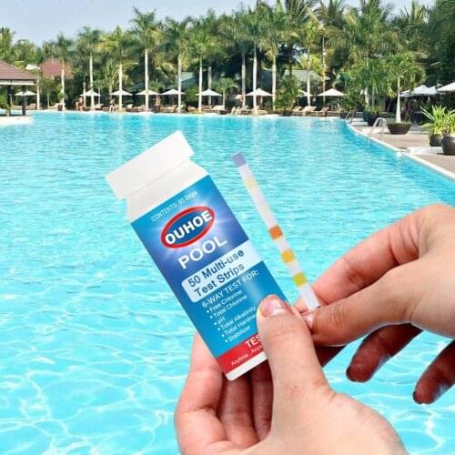 50Pcs/Set Water Quality Test Paper Home Swimming Pool Easy-to-use Test Paper Home Swimming Pool Swimming Pool Accessories