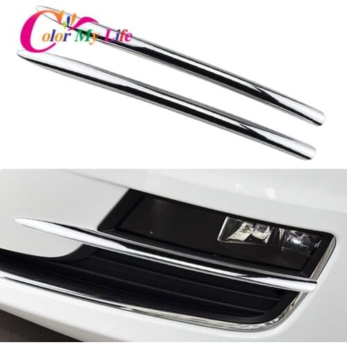 Color My Life 2Pcs/Set Front Fog Lamp Decoration Cover Sequins Trim for Volkswagen VW Golf 7 MK7 2013-2017 Fog Light Sticker