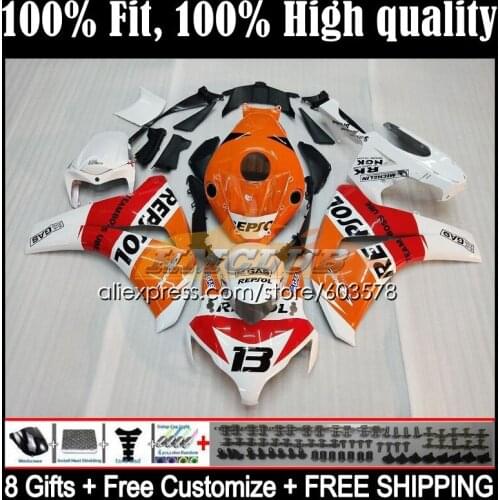 Injection For HONDA CBR1000 RR CBR 1000RR 48CL.4 CBR1000RR 08 09 10 11 CBR 1000 RR CC 2008 2009 2010 2011 Fairing Repsol white