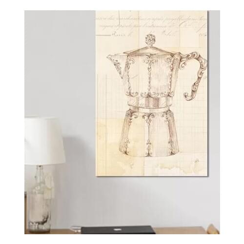 Canvas Painting Home Authentic Coffee Kettle Decoration Wall Art Picture Prints Modular Modern No Frame Poster For Living Room