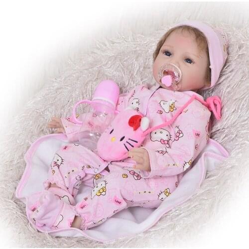 22inch 55cm lifelike reborn toys bonecas soft real touch silicone vinyl baby dolls hot toys Christmas gift play house toddlers