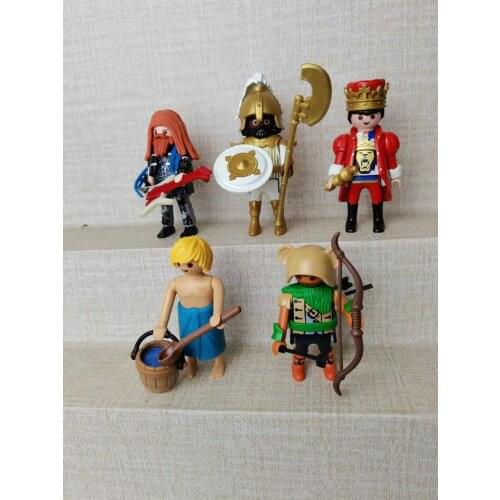 New diy doll Playmobil pirates knight Girls and boy Polly pocket building block Educational toys