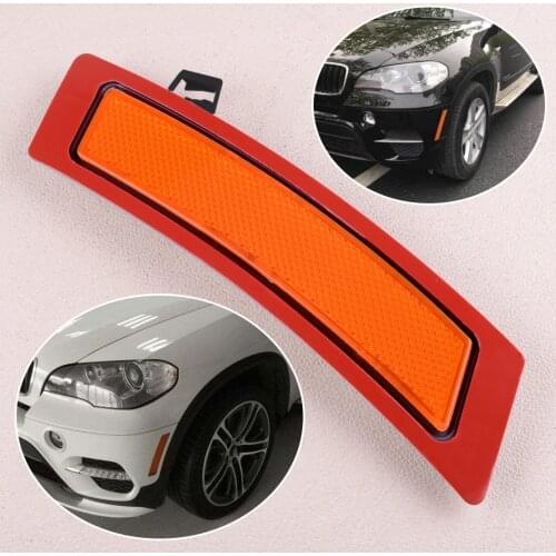 DWCX Left Amber Front Bumper Reflector Side Marker Lights Fit for BMW E70 X5 20112012 2013 BM1084103N No bulbs