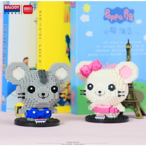 Plastic Diamond Block Mini Building Blocks Animal Toys Bag Micro Brick Eagle cute mouse For Children Gift