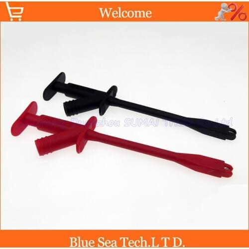 1 Pairs Professional Rigid Shaft Clamp type Test Probe/hook with 4mm socket,Insulation Piercing Clip,CATIII 1000Vac/10A max