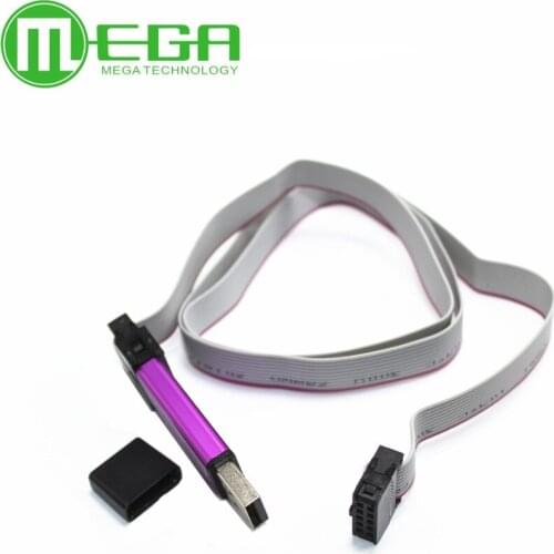 10sets/Lot The USBASP USBISP AVR / 51 Series Programmer Download Aluminum Shell No 64K Limit Support WIN7 64