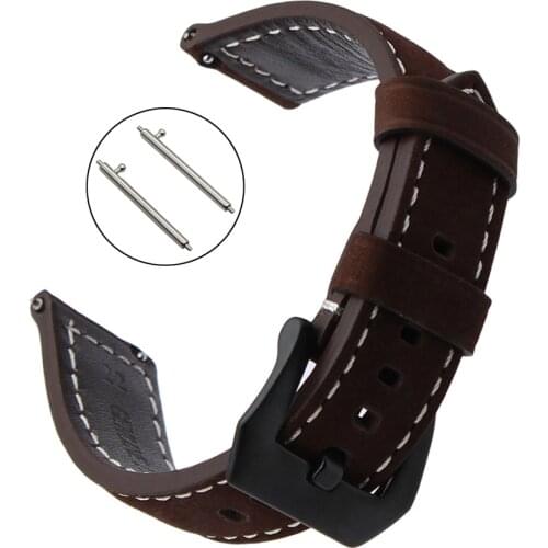 22mm Quick Release Italian Genuine Leather Watchband for Timex CK Calvin Klein Armani Diesel DZ Fossil Watch Band Wrist Strap