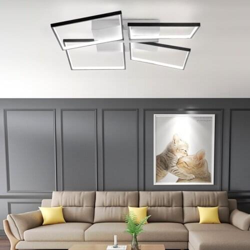 Modern LED Ceiling Light With Remote Control Aluminum Lights For Living Room Bedroom Home Chandelier Ceiling Fixtures