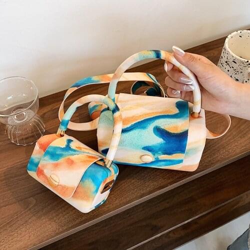 Clouds Tote Bags for Womens Luxury Handbags Fashion Crossbody Bag Shopper Shoulder Color Contrast 2021 Summer New Female Wallet