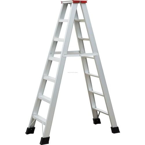 Thickening Foldable Aluminum Alloy Herringbone Household Aluminum Ladder Double Side Step Ladder Attic Ladde