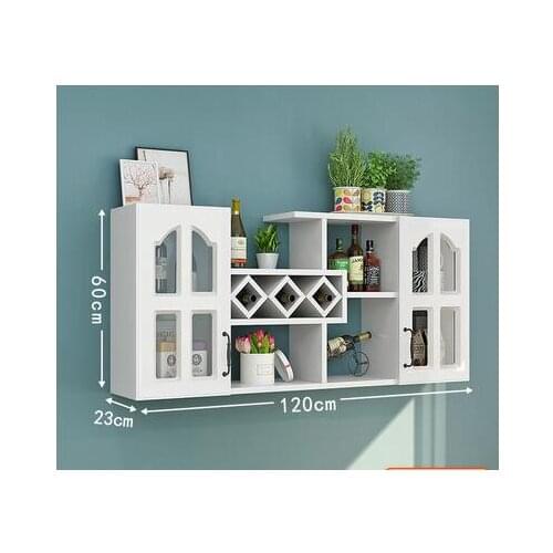 Wine cabinet wine rack modern simple wall storage rack wall hanging wine rack diamond wine grid restaurant hanging wine rack