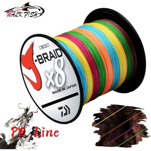 WALK FISH 4/8 Strands 300m PE Braided Fishing Line Super Strong PE Braided Fishing Line Multifilament Durable Fishing Line