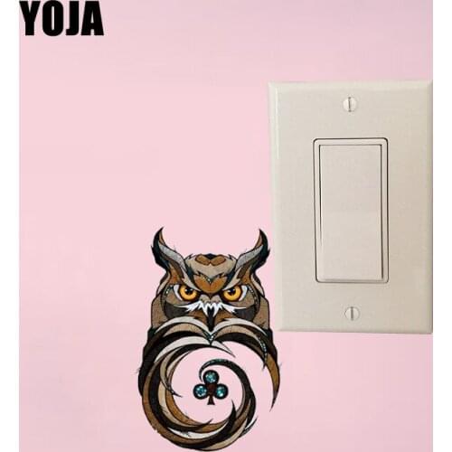 YOJA Fashion Owl Decor Switch Sticker Living Room Bedroom Wall Decals Personalized 10SS0042