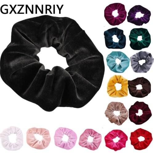 Women Velvet Scrunchies Hair Accessories Black Elastic Hair Bands for Girls Scrunchie Fashion Ladies Headdress Female Headwear