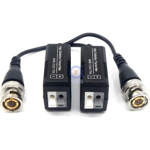 1 Pair AHD/CVI/TVI UTP Video Balun Twisted Passive Transceivers BNC Coax Cable
