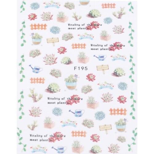 1pc 3D Embossed Nail Sticker Flower Adhesive DIY Manicure Slider Decals Nail Art Decorations Nail Art Tips Decorations