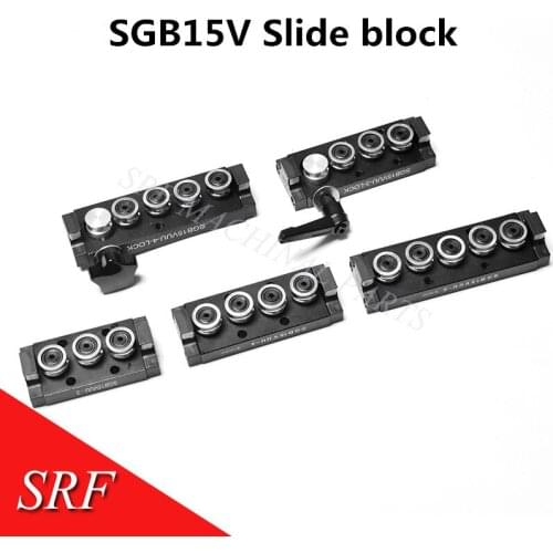 1pcs SGB15V Dual-axis linear guide slide block use for SGR15V Rectangle Roller Linear Guide Rail CNC part