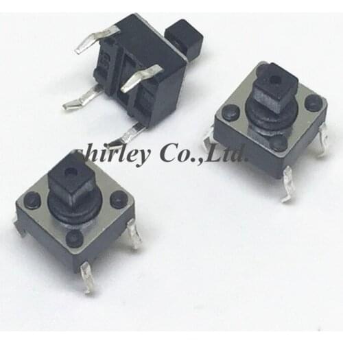 10pcs/lot 6*6*7.3MM micro touch button switch induction cooker, square head DIP4P 6x6x7.3H 4pin