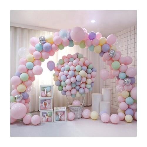 100pcs 12inch Macaron Balloon Wedding Baloons Round gender reveal princess birthday party decorations kids adult mariage