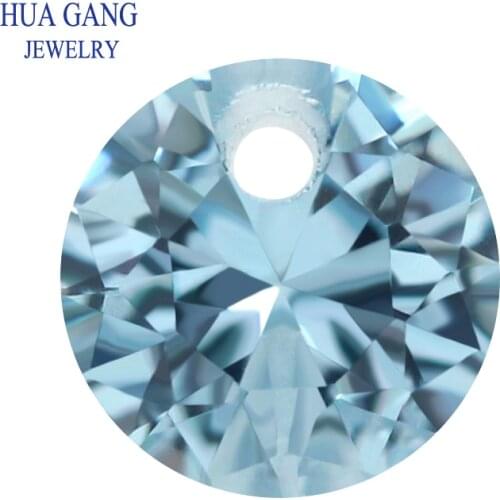 106# Spinel Round Shape Brilliant Cut Synthetic Spinel Stone With Hole For Jewelry Size 3x3-10x10mm Free Shipping