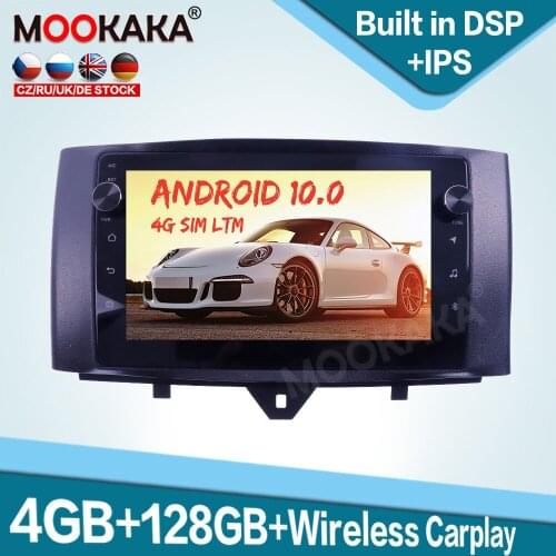 128GB Carplay Android 10.0 Car Multimedia Player for Benz Smart 2011-2015 Auto Radio GPS Navigation Audio Stereo Head Unit DSP