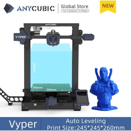 3d Printer ANYCUBIC FDM Vyper Auto Leveling Cortex M3 Architecture 4.3 Inch Touch Screen Slient Print impresora 3d