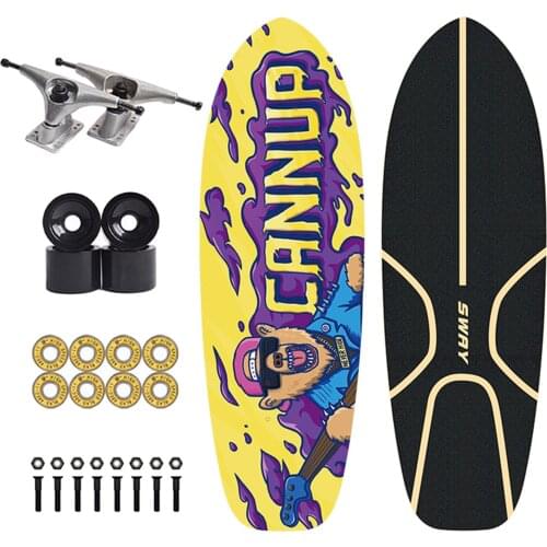 75x23.5cm Skateboard Maple Deck Complete Teens CX4 Trucks 78A Hardness Wheel Surfing Starter Learning Cruiser