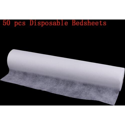 1 Roll 50 Sheets Soft Portable Waterproof Non-Woven Headrest Paper Sheets for Massage Tattoo Table Anti-oil 50x70cm