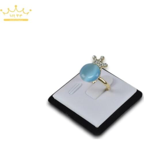 Black With White Ring Display Accessories Rack Ring Jewelry Display Square Jewelry Ring Stand Card