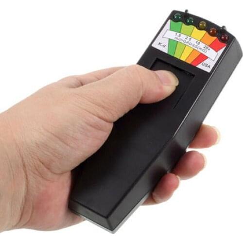 KII K2 Electromagnetic Field EMF Gauss Meter Ghost Hunting Detector Portable kii EMF Magnetic Field Detector 5 LED Gauss Meter