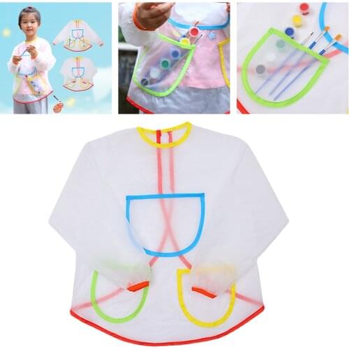 Kids Apron for Painting School Smock for Painting Boys and Girls Portable Long Sleeve Waterproof Child Art Apron