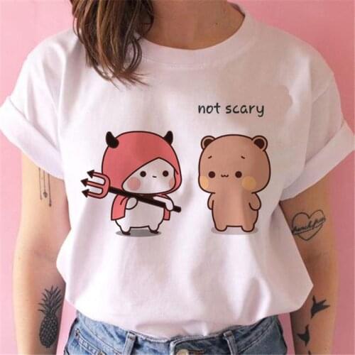 T-shirts Top for Women 90s Printing Kawaii Couple Cat Fashion 90s Clothing Print Lady Graphic T Shirt Ladies Female Tee T-Shirt