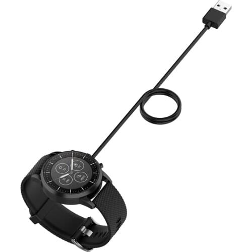 Cable 100cm For Fossil Smartwatch Charger Hybrid HR Smartwatches Charger Black Cable USB Charger For Business Travelers Users